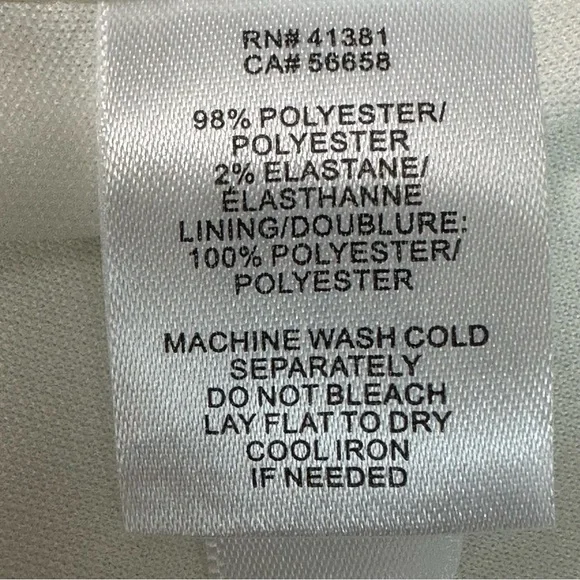 LAUREN RALPH LAUREN Dress Sz 0 Sheath White Black Polka Dot Ruffle Puffy… - Picture 7 of 13